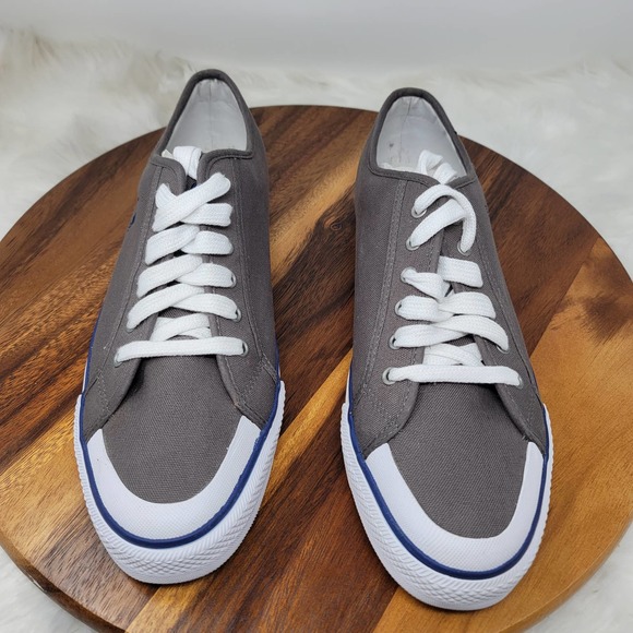 POLO Ralph Lauren Chancery Canvas Sneakers Khaki/Navy Men's Size 13D - Picture 1 of 8
